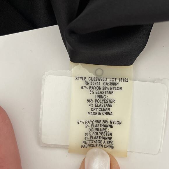 Elie Tahari Black Sheath Dress Button Down Office Business Minimalist Size 14 - Picture 7 of 10